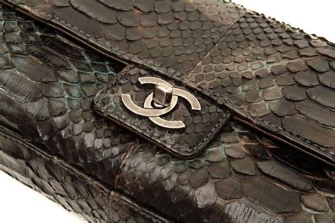 chanel classic python|Chanel python purses for sale.